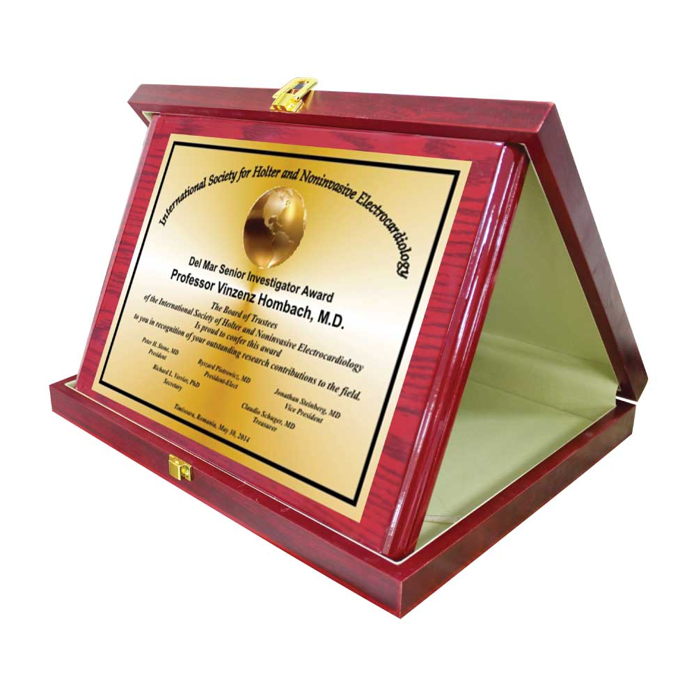 Personalized Red Wooden Plaques Horizontal with Box