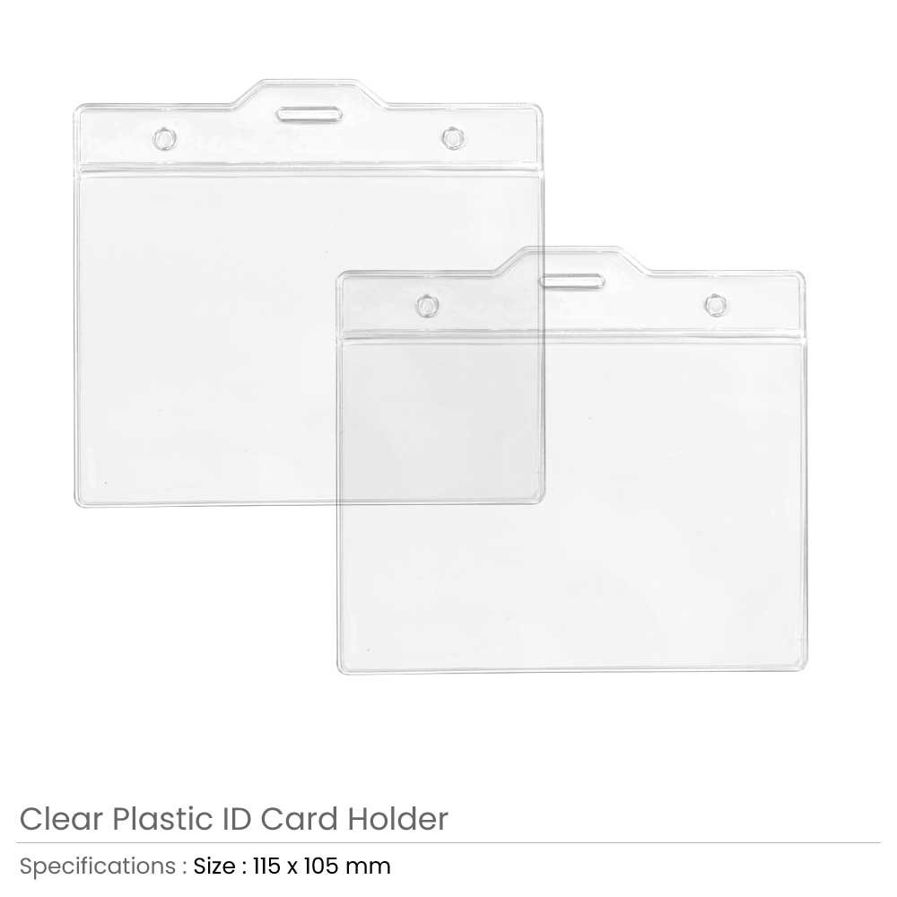 Clear Plastic ID Card Holder