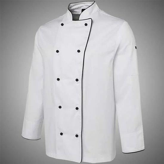 White-Poly-Cotton-Chef-Coats-Cook-Uniform