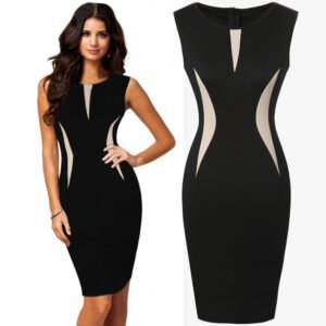 Black-Pencil-Dress-Tunic-with-Contrast