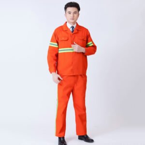 Orange-Shirt-Pants-Coveralls-with-Reflective-Tape
