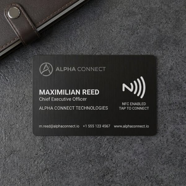 Metal Black NFC Business Card - Image 3