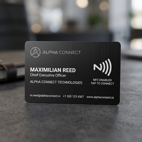 Metal Black NFC Business Card