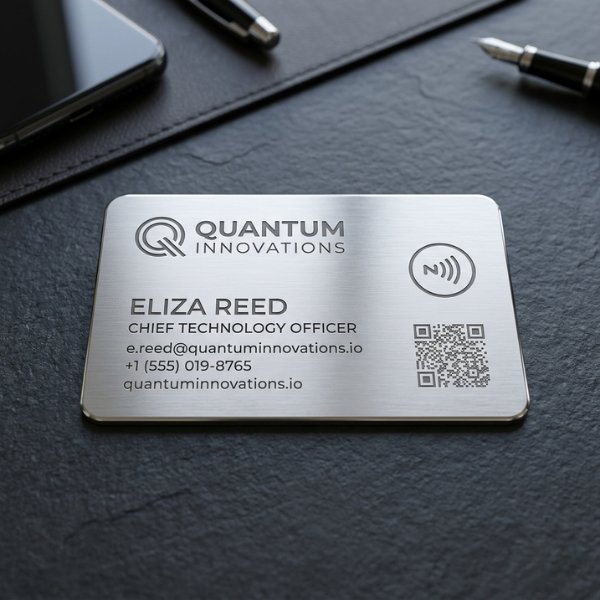 Metal Silver NFC Smart Business Card